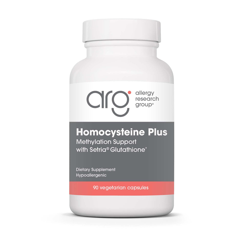 Allergy Research Group Homocysteine Plus bottle with 90 vegetarian capsules