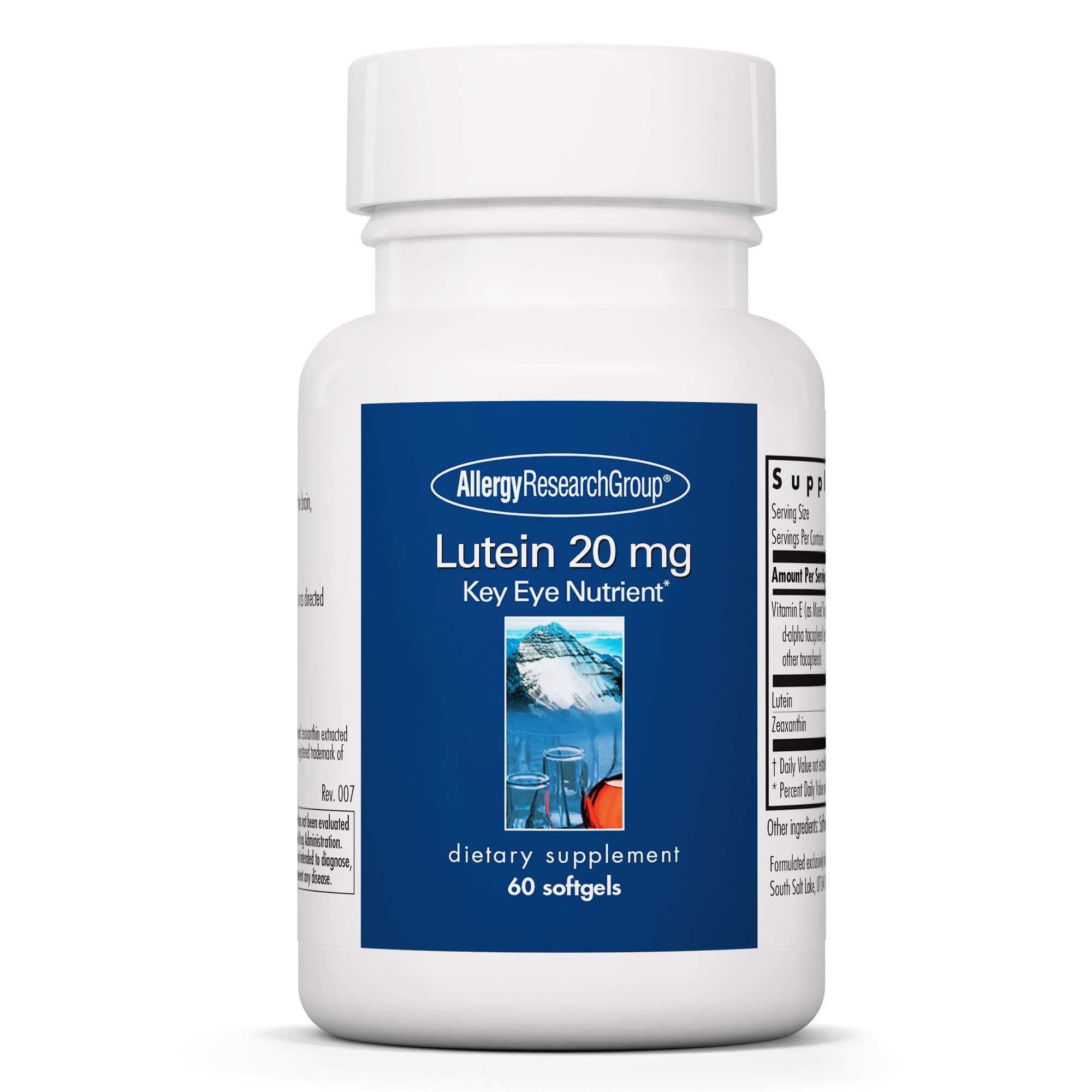 Allergy Research Group Lutein Softgels 60 Count