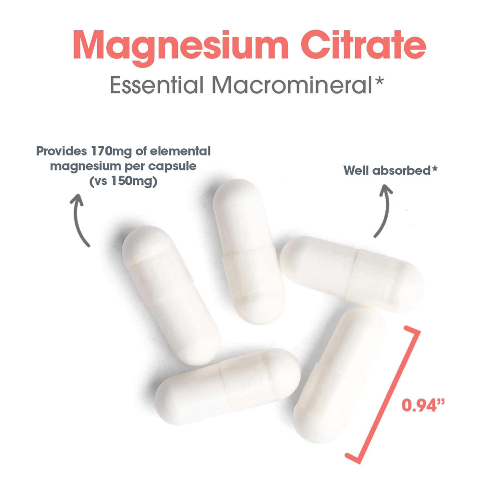 Vegetarian capsule form of Allergy Research Group Magnesium Citrate