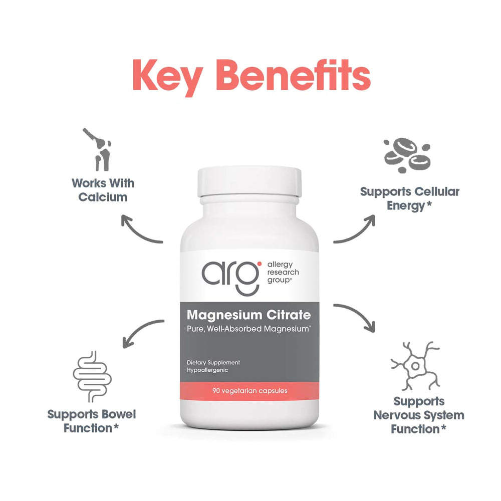Doctor-developed hypoallergenic magnesium citrate capsules