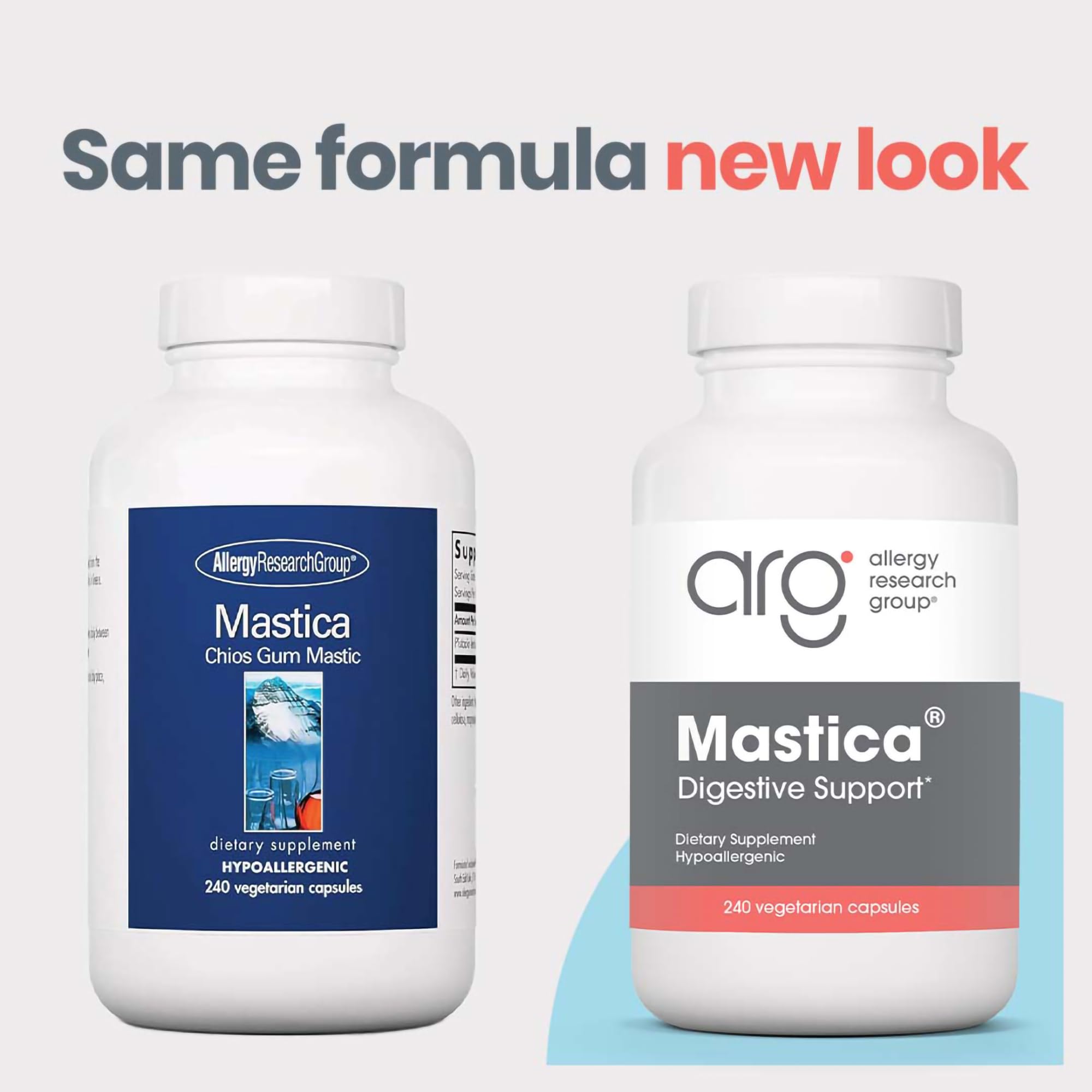 Product packaging and label for Mastica capsules