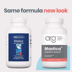 Product packaging and label for Mastica capsules