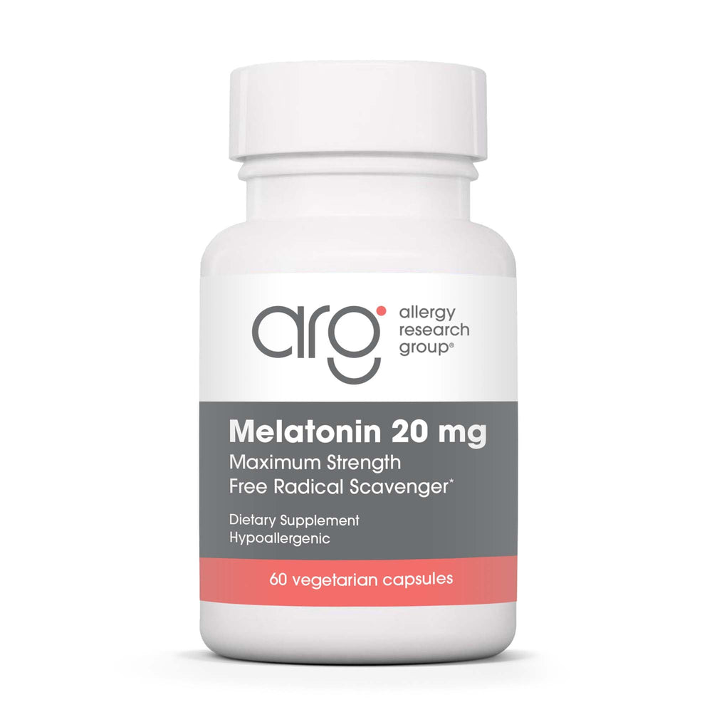 Allergy Research Group Melatonin 20mg bottle label