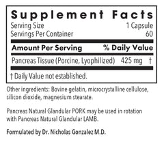 Pancreas pork supplement capsules