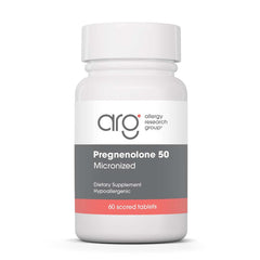 Allergy Research Group pregnenolone bottle front with plant-sourced formula for daily support