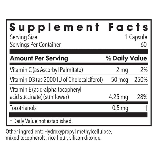 Side view of Super D3 bottle