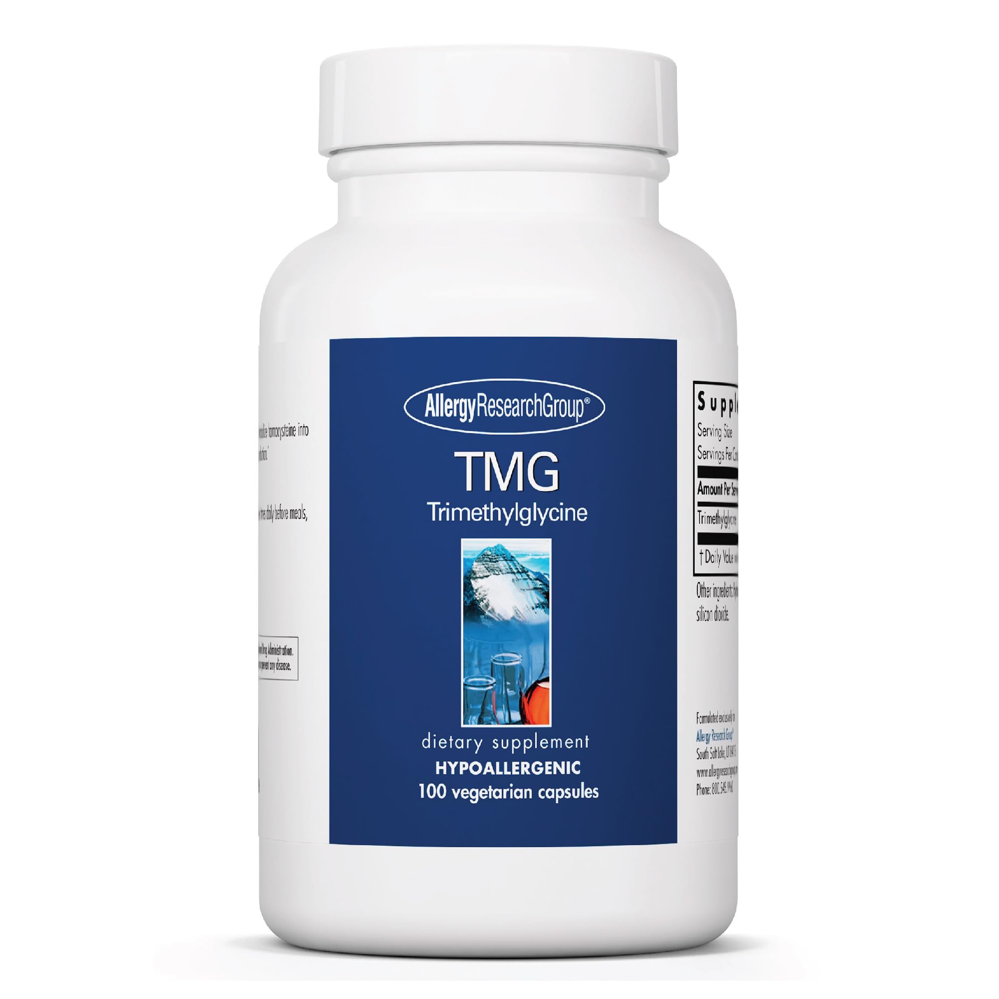 Allergy Research Group TMG Trimethylglycine bottle front label