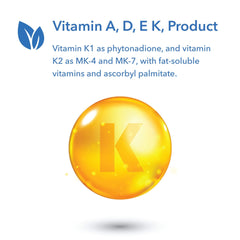 Capsule representing the fat-soluble vitamins A, D, E, and K blend