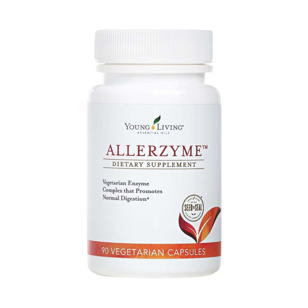 Young Living Allerzyme 90-count vegetarian digestive enzyme capsules bottle