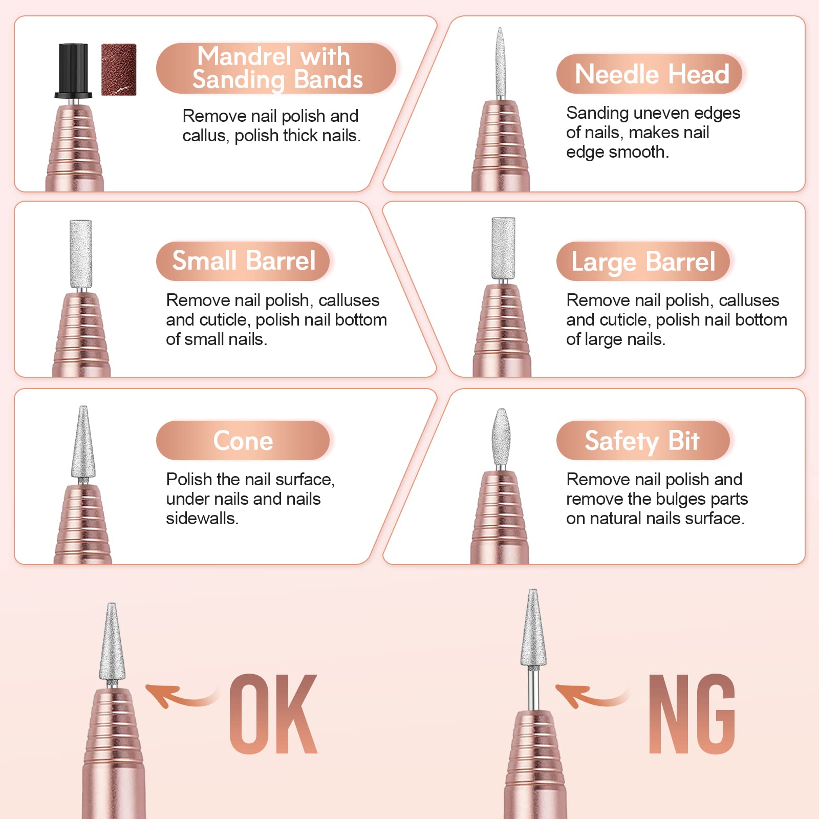 Portable home salon ALLE'S nail drill for professional-looking results