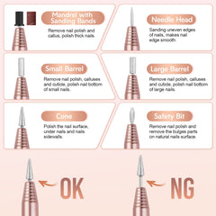 Portable home salon ALLE'S nail drill for professional-looking results