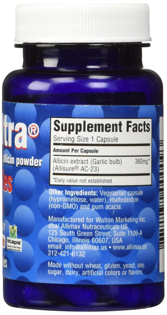 Front view of AlliUltra 360mg bottle