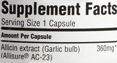 Vegan and non-GMO AlliUltra capsule label
