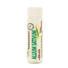 30C potency garlic homeopathy pellets in 2-dram vials