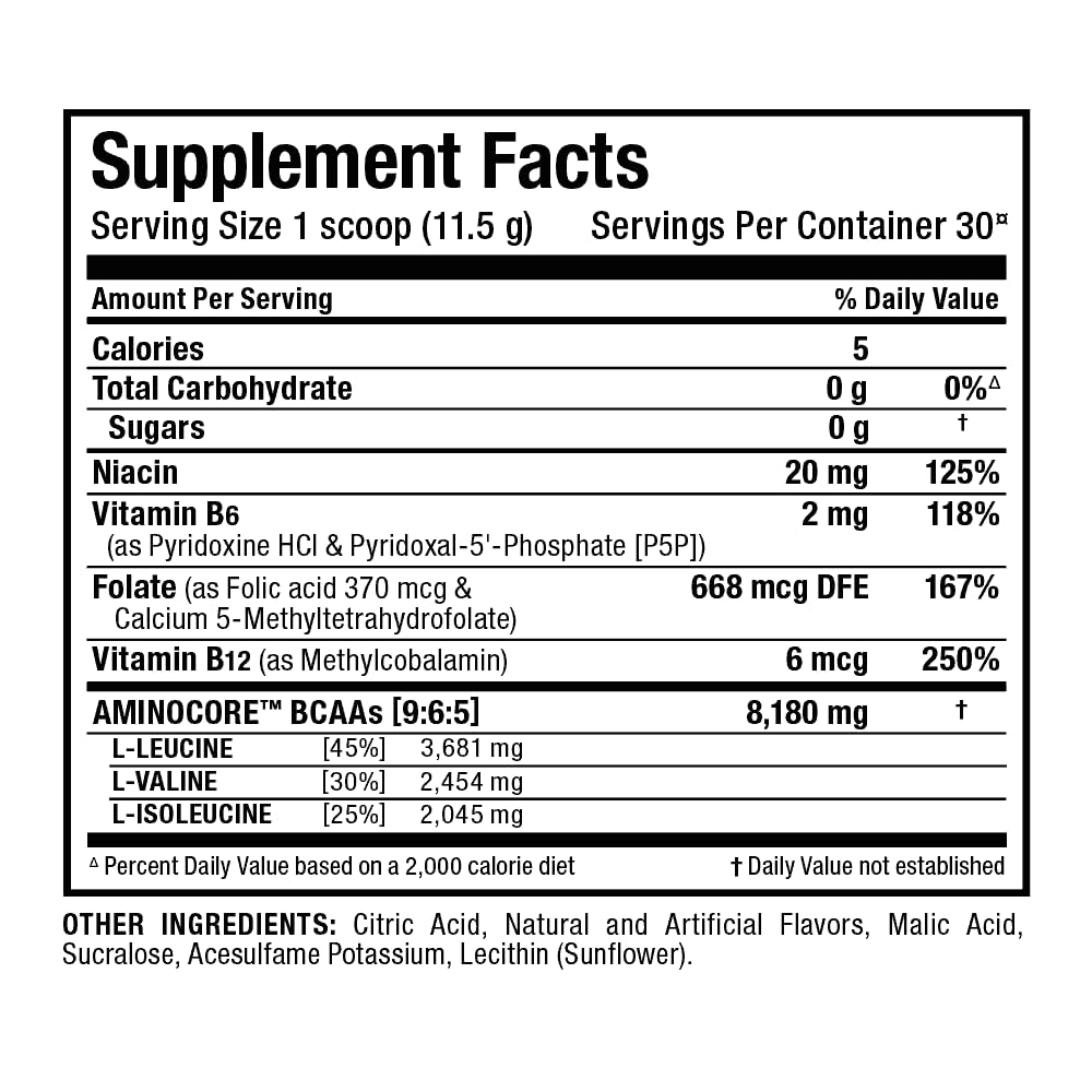 Gluten-free BCAA supplement for intra-workout use