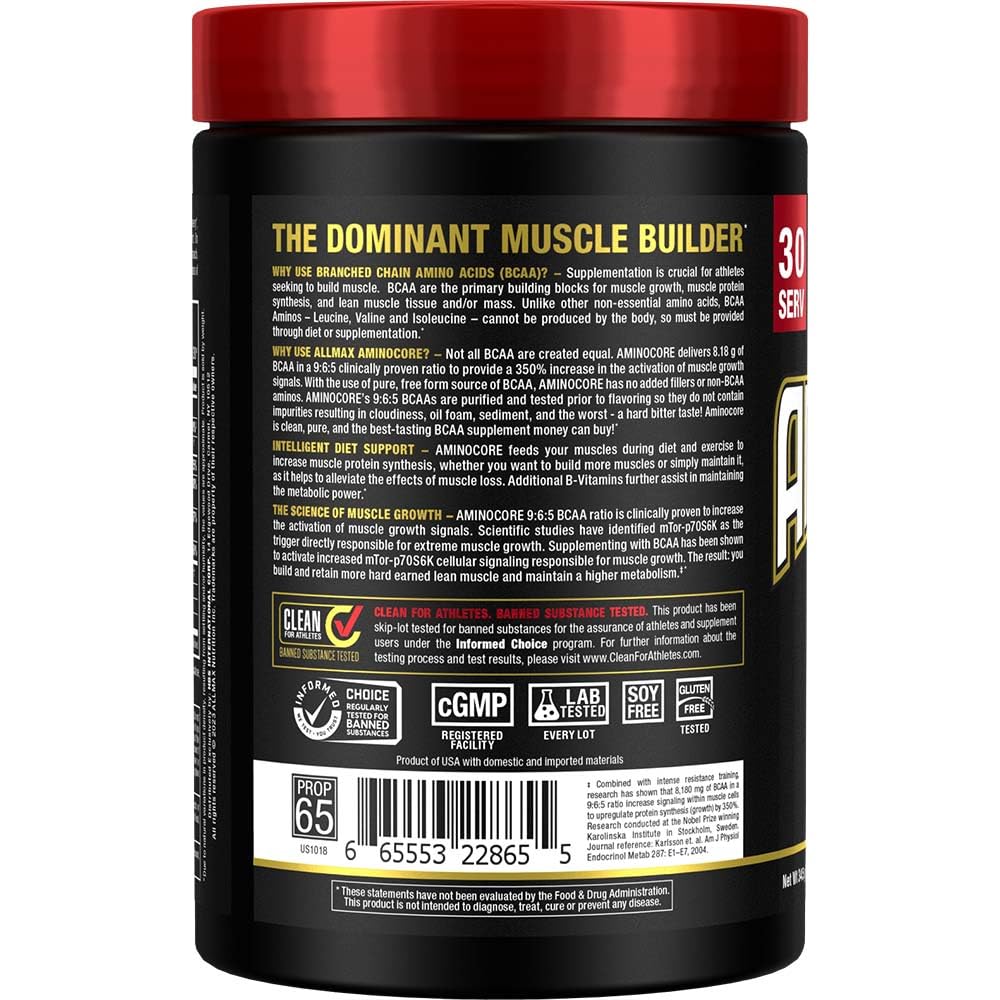 Serving scoop of AMINOCORE BCAA Pink Lemonade