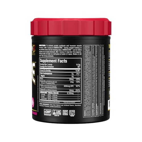 Allmax AminoCORE powder dissolving in water for smooth mixing