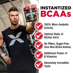 ALLMAX AMINOCORE Watermelon pour action demonstrates refreshing hydration during training.