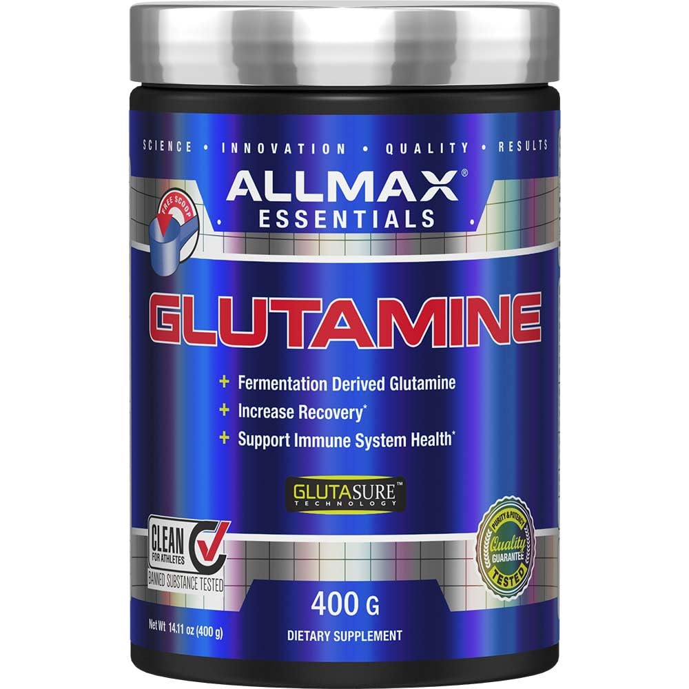 Front label of ALLMAX Essentials Arginine HCL 400 g