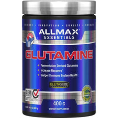 Front label of ALLMAX Essentials Arginine HCL 400 g