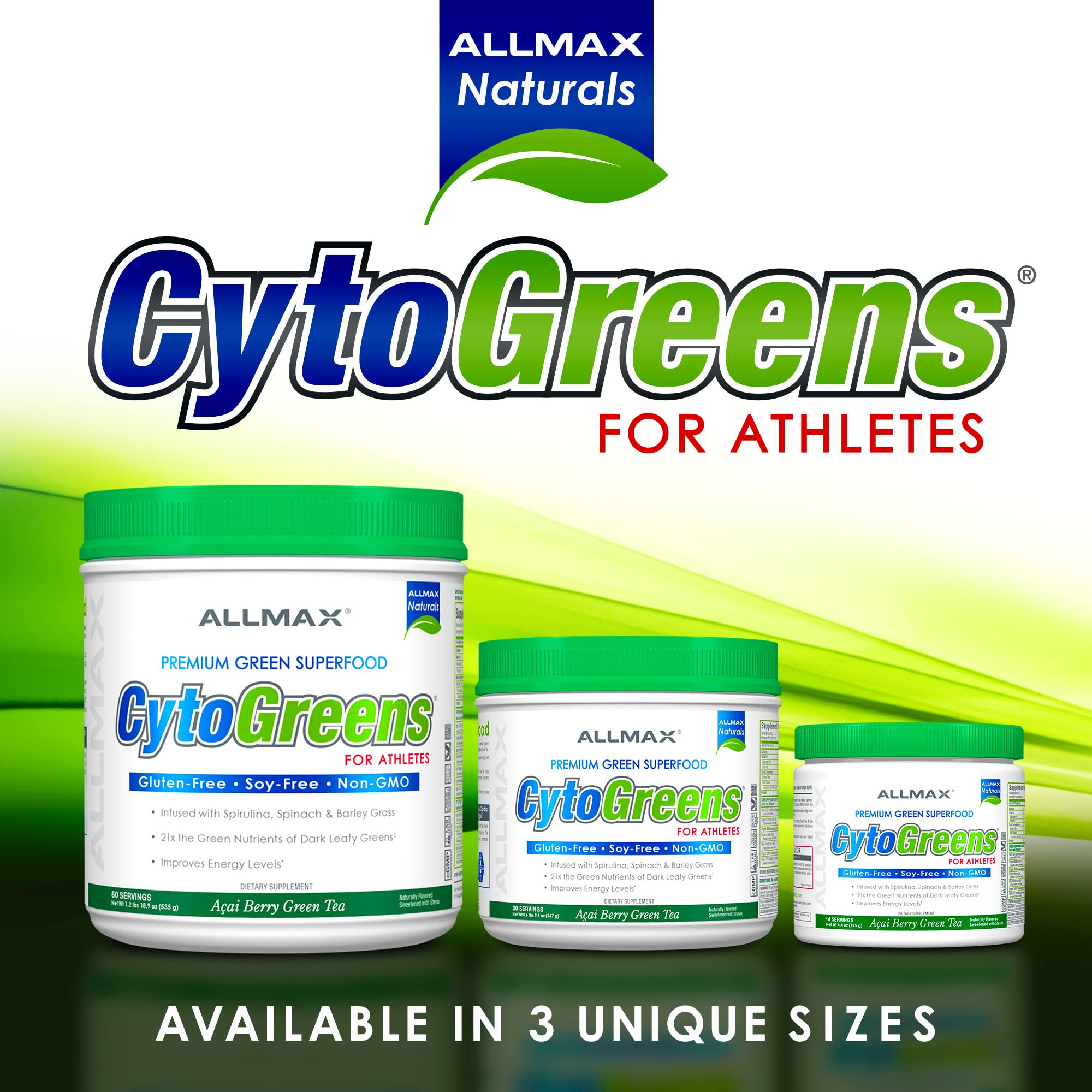 Athlete energy and recovery concept with Cytogreens