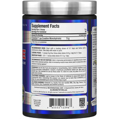 Back label with nutrition facts for Allmax Creatine 400 g