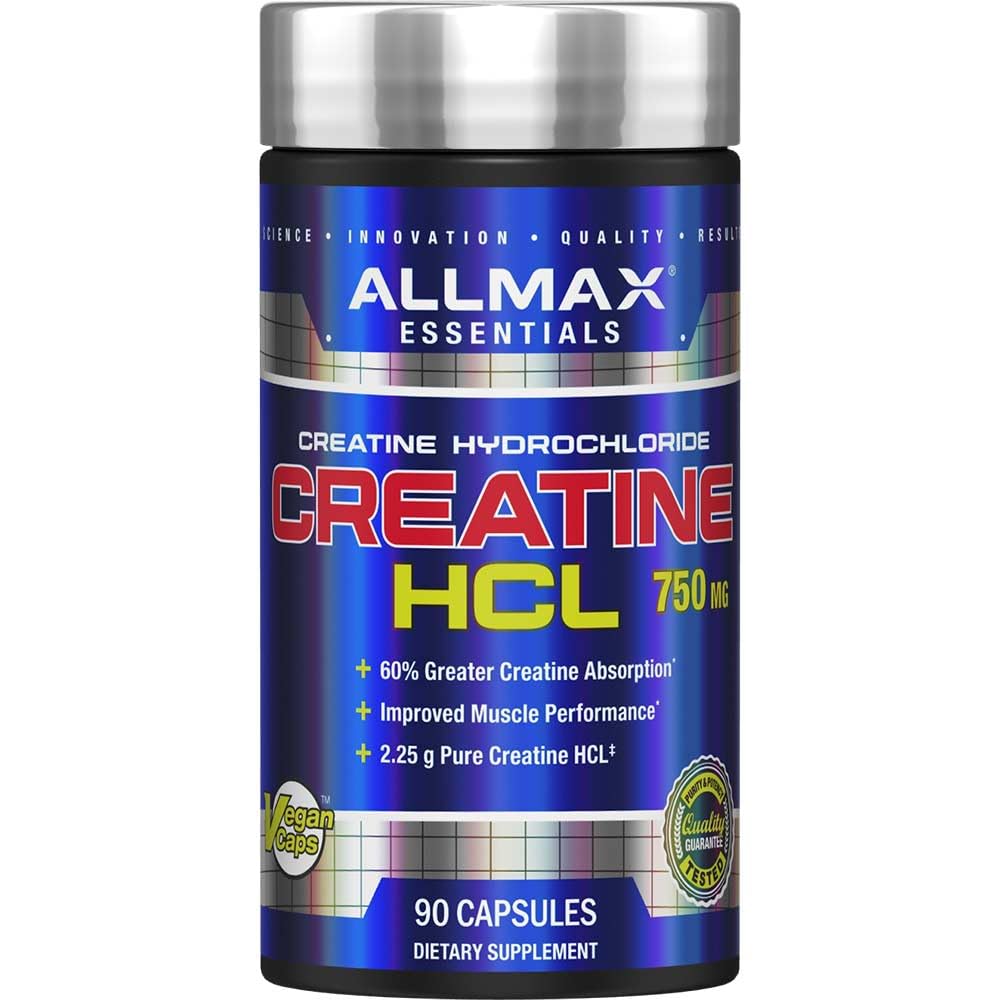 ALLMAX Essentials Creatine HCL bottle label