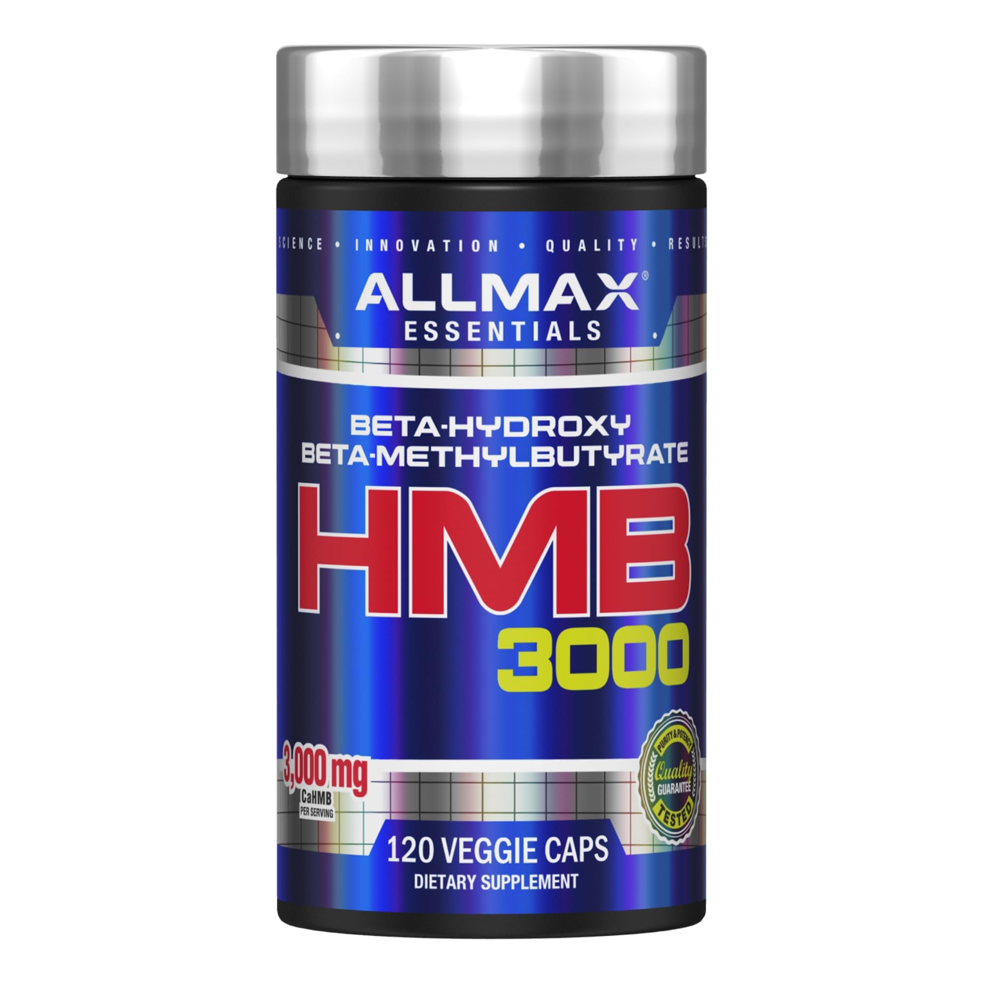 Allmax HMB 3000 bottle with 120 veggie capsules