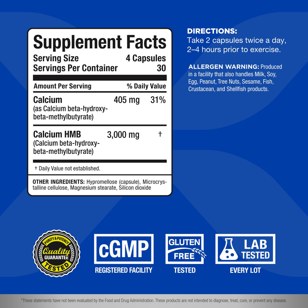 Close-up of Allmax HMB 3000 capsules