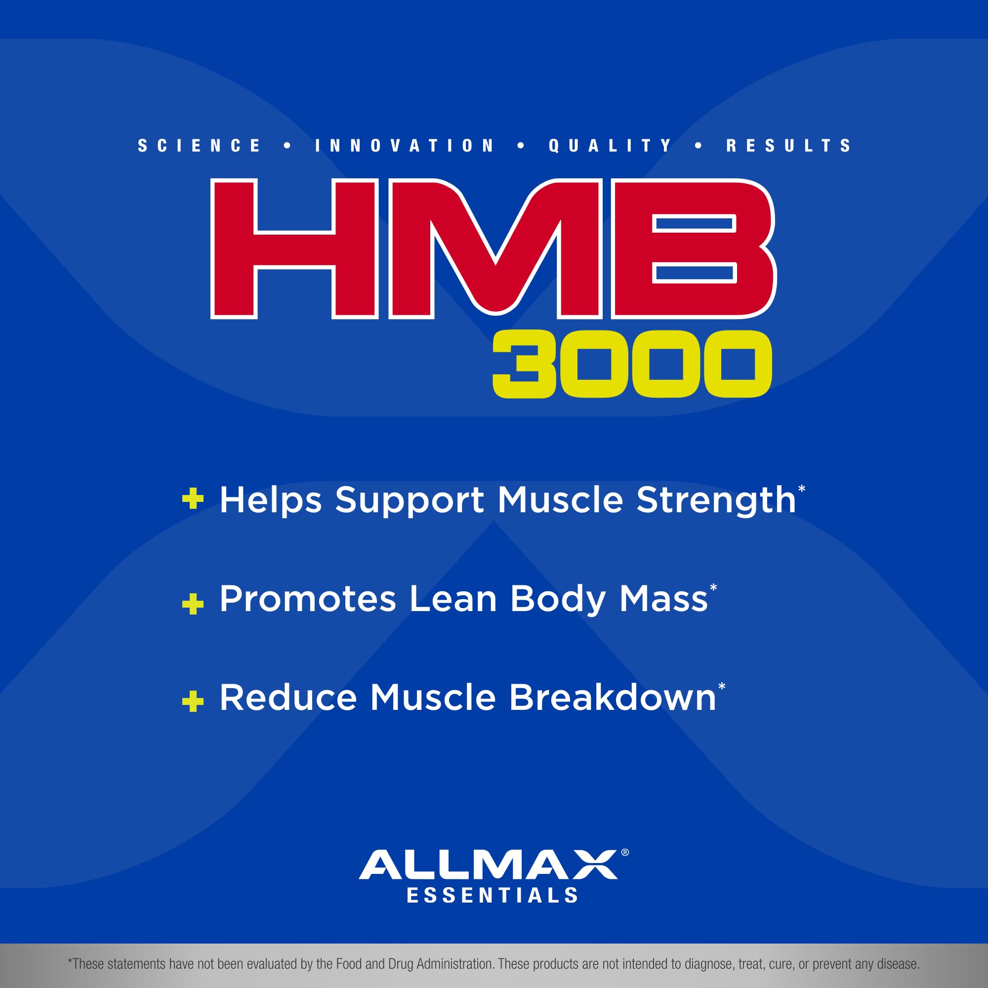 Non-GMO and gluten-free Allmax HMB 3000 label