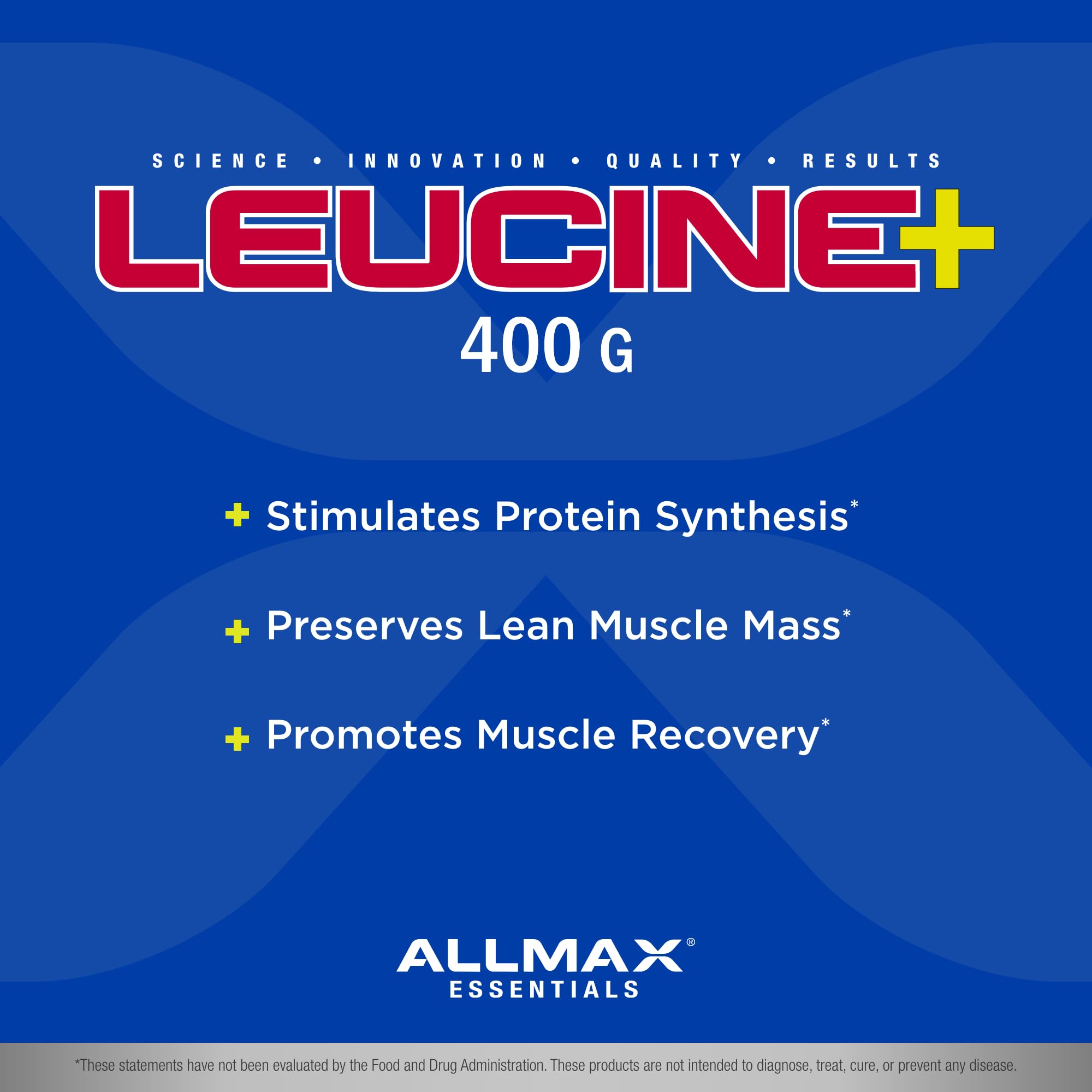 ALLMAX Leucine 400 g ingredients panel