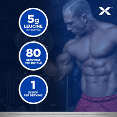 Leucine serving scoop with powder