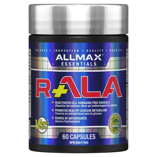 ALLMAX R+ALA bottle with 60 capsules