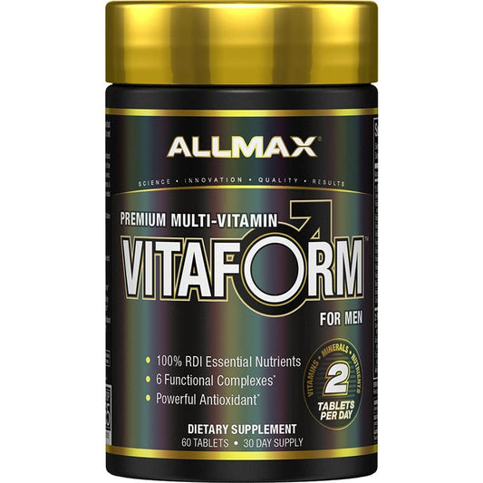 AllMax Vitaform bottle label with 60 tablets
