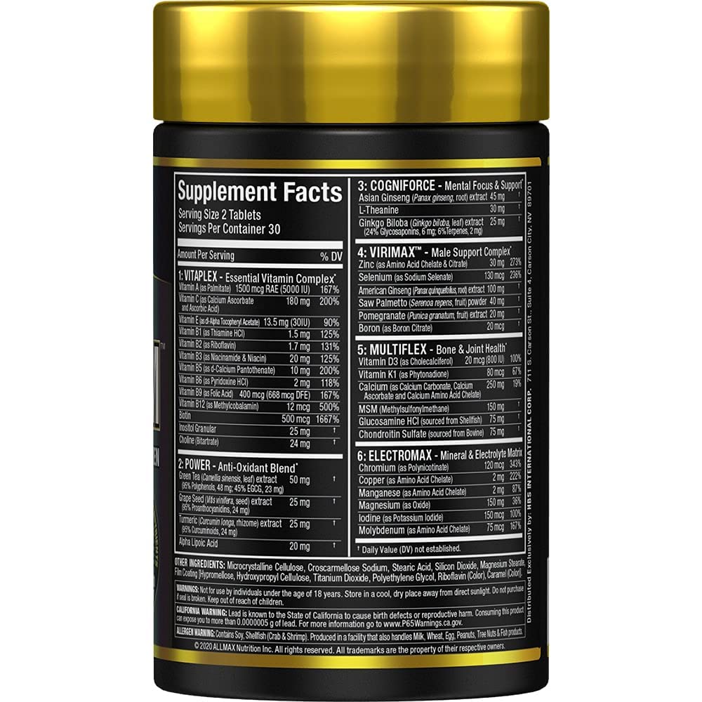 Vitaform supplement bottle on white background