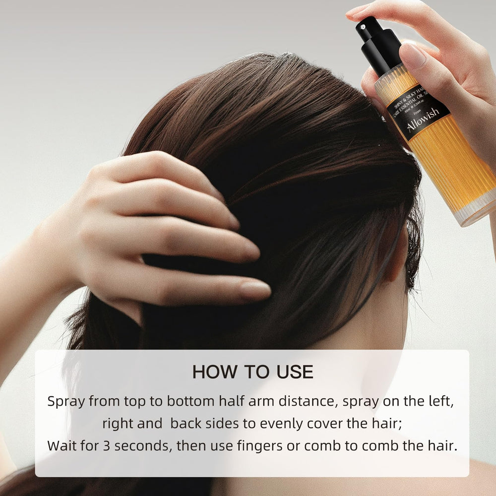 ALLOWISH Hair Oil Spray made in Italy with refined fragrance and care.