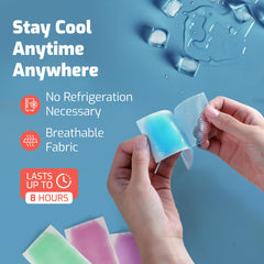 AllSett Health cooling patches individually wrapped for easy on-the-go use.