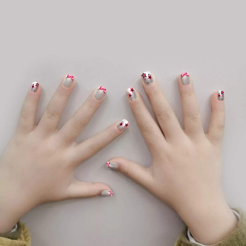 Allstarry nail tips variety sizes close-up for easy sizing on small fingers