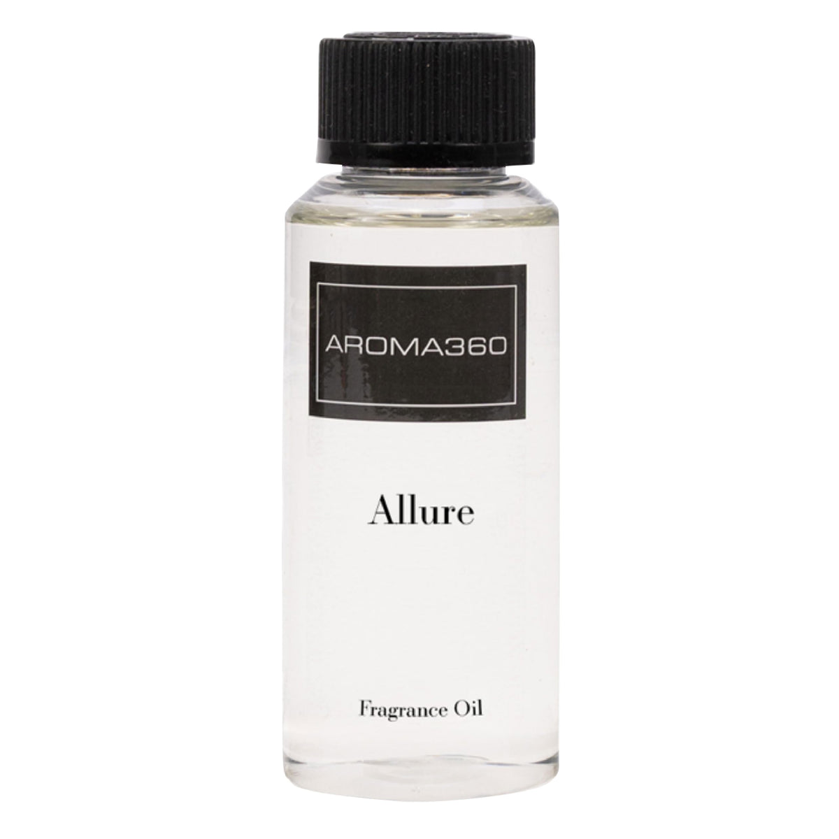 Allure 120mL diffuser oil bottle showing jasmine and bergamot notes