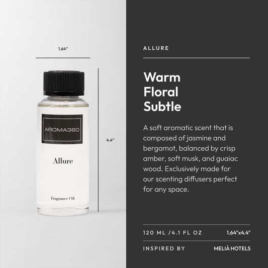 Close-up of Allure 120mL bottle label