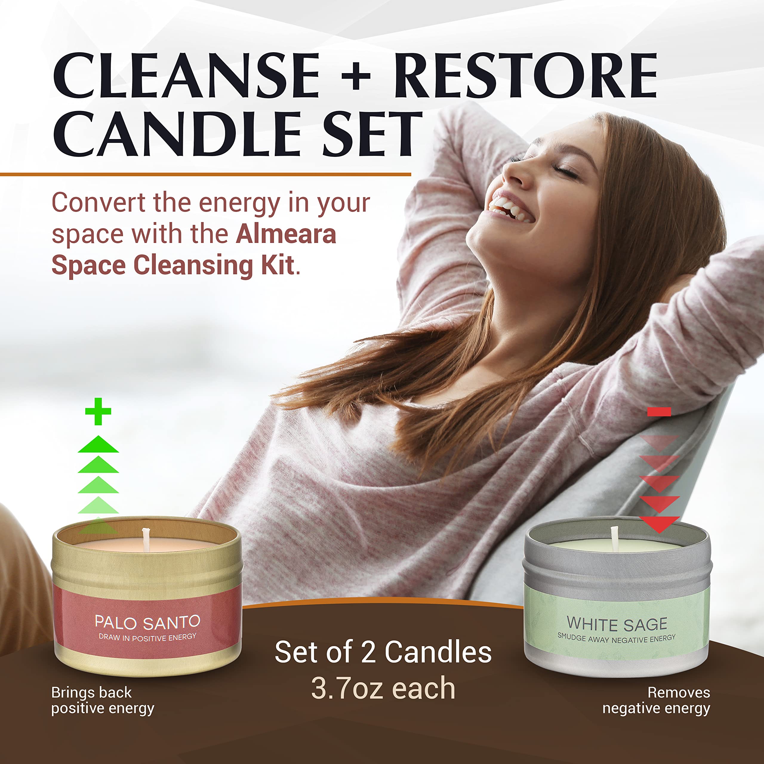 Palo Santo candle in light brown wax