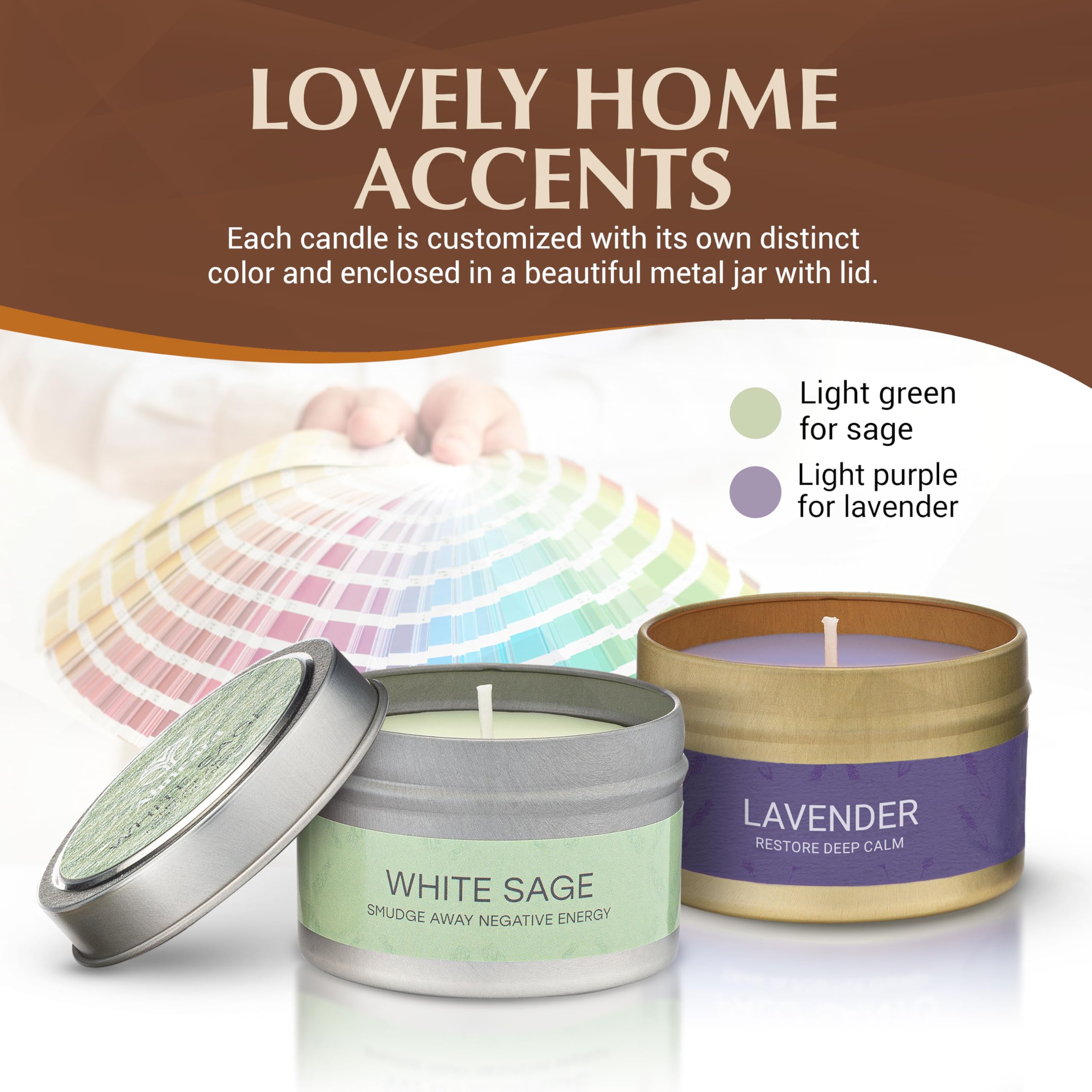 Gift-ready Almeara Sage & Lavender candle set