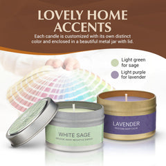 Gift-ready Almeara Sage & Lavender candle set