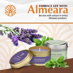 Lifestyle scene with Sage & Lavender candles filling a calming ambiance