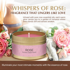 Close view of Sage + Rose candles showing green and rose-pink wax