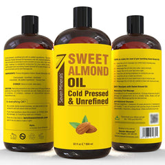 Almond oil used for skin and hair care