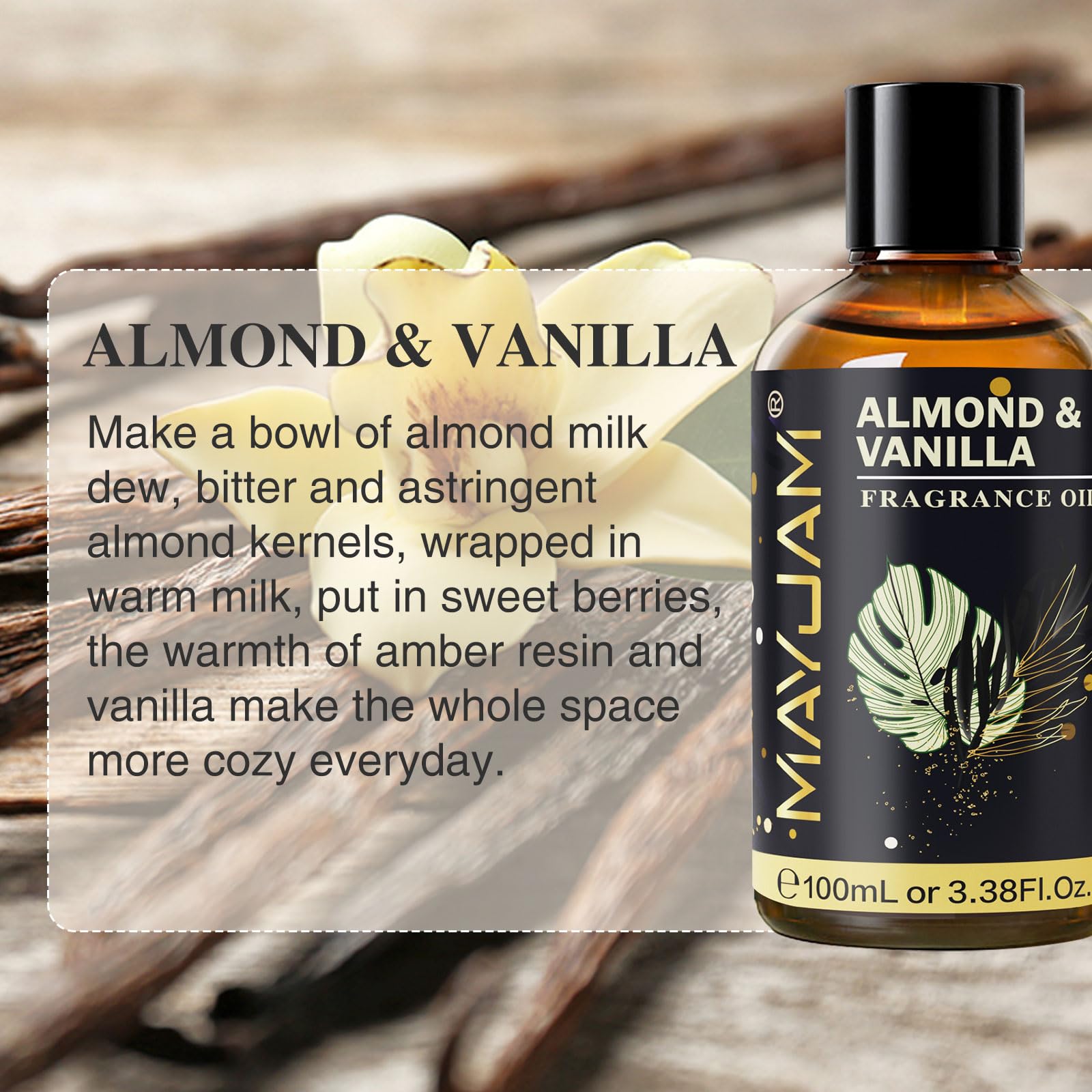 Diffuser releasing Almond & Vanilla fragrance oil