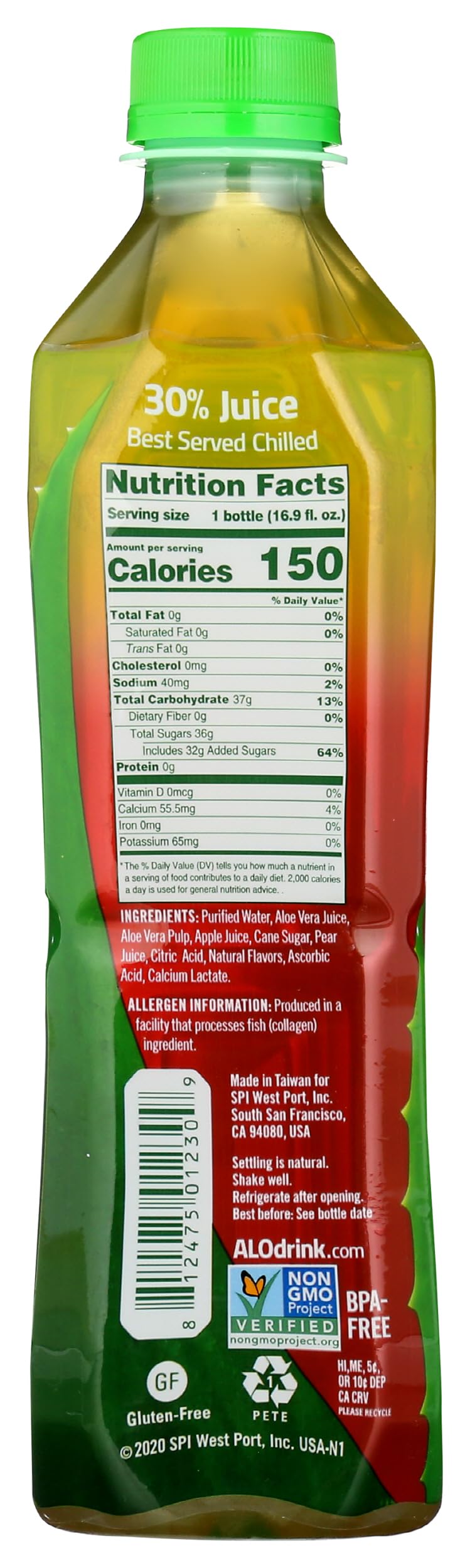 Product packaging showing 16.9 oz bottle and label