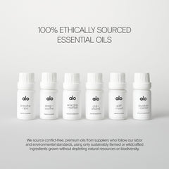 Six 10ml essential oil bottles: three singles and three blends