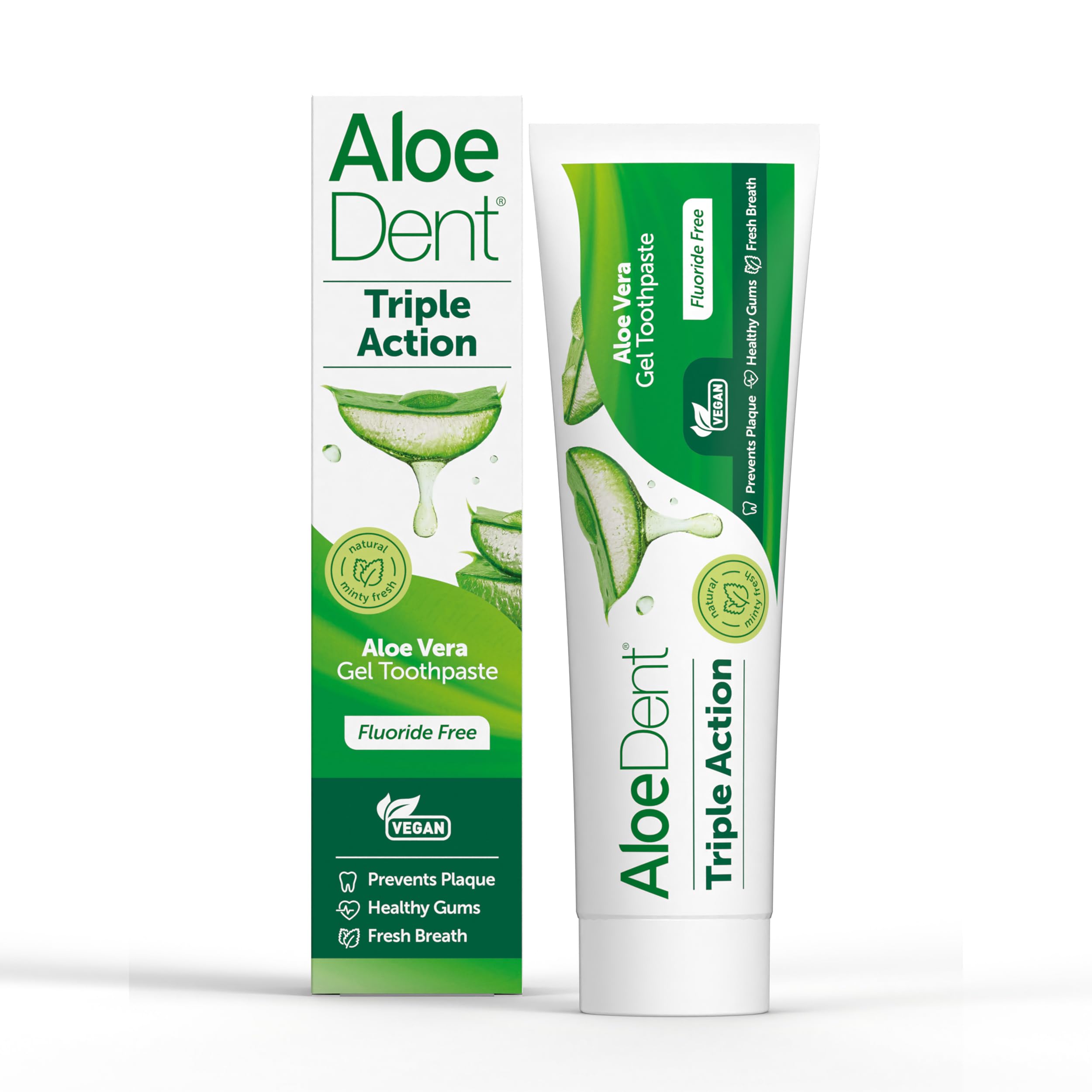 Front view of AloeDent Triple Action Toothpaste 100 ml